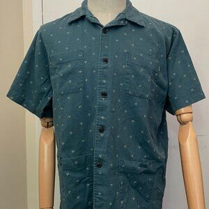 Howler Bros Men’s Large Blue Geometric Print Short Sleeve Shirt